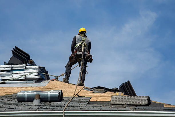 Professional Roof Replacement technician working in Ocean Park, ME